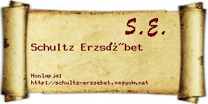 Schultz Erzsébet névjegykártya