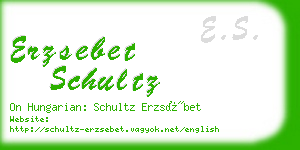erzsebet schultz business card